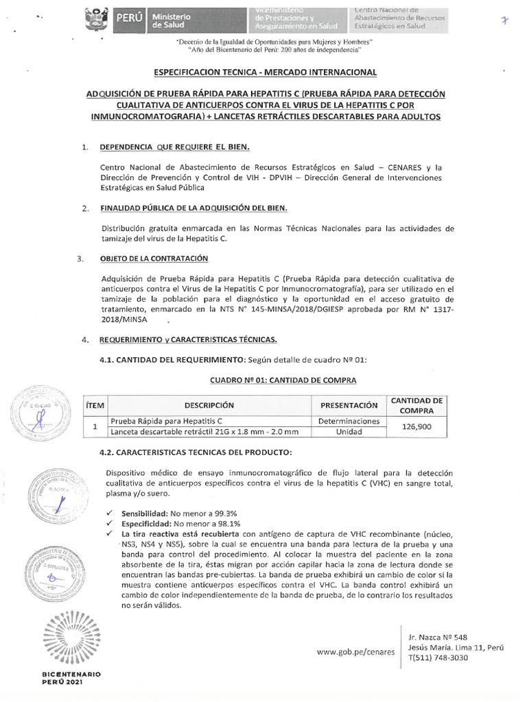 Anti-HCV Prueba Rapida | PDF