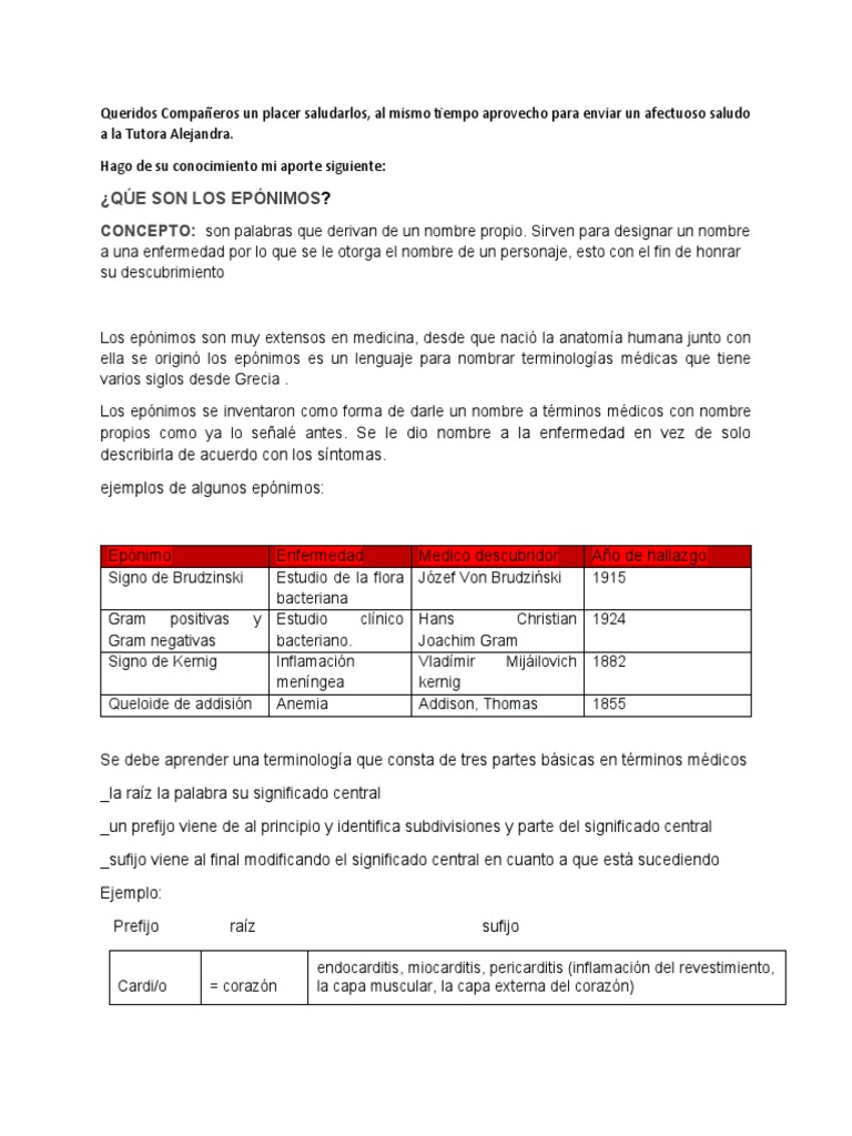 Eponimos | PDF | Enfermedades y trastornos | Ciencias de la Salud