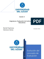 Sesión 4 - Componentes de Evaluación-Evolución Del Concepto de Evaluación