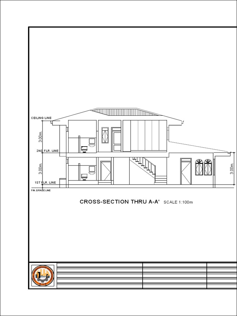 Cross-Section Plan A-A' at 1:100 Scale | PDF