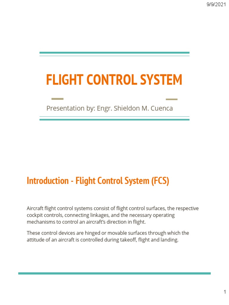 Flight Control System PDF Aircraft Flight Control System Computer