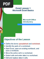 MSExcel Lesson 01