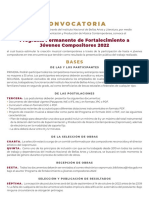 Convocatoria Programa Permanente de Fortalecimiento A Jovenes Compositores 2022