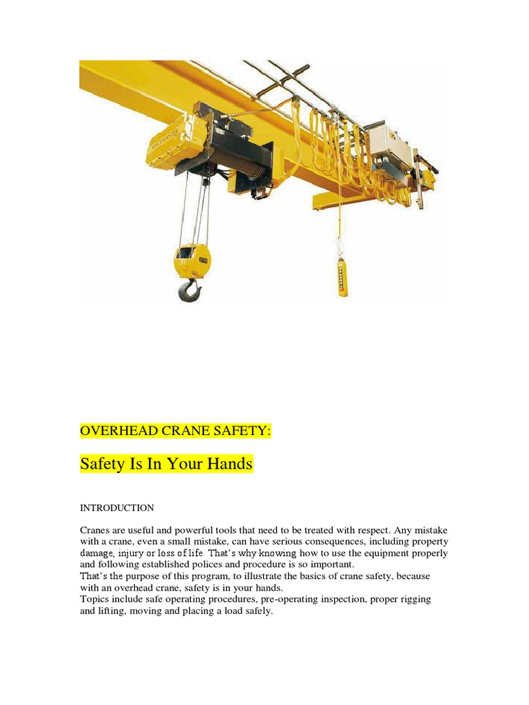 Overhead Crane Study 1 PDF Crane (Machine) Elevator