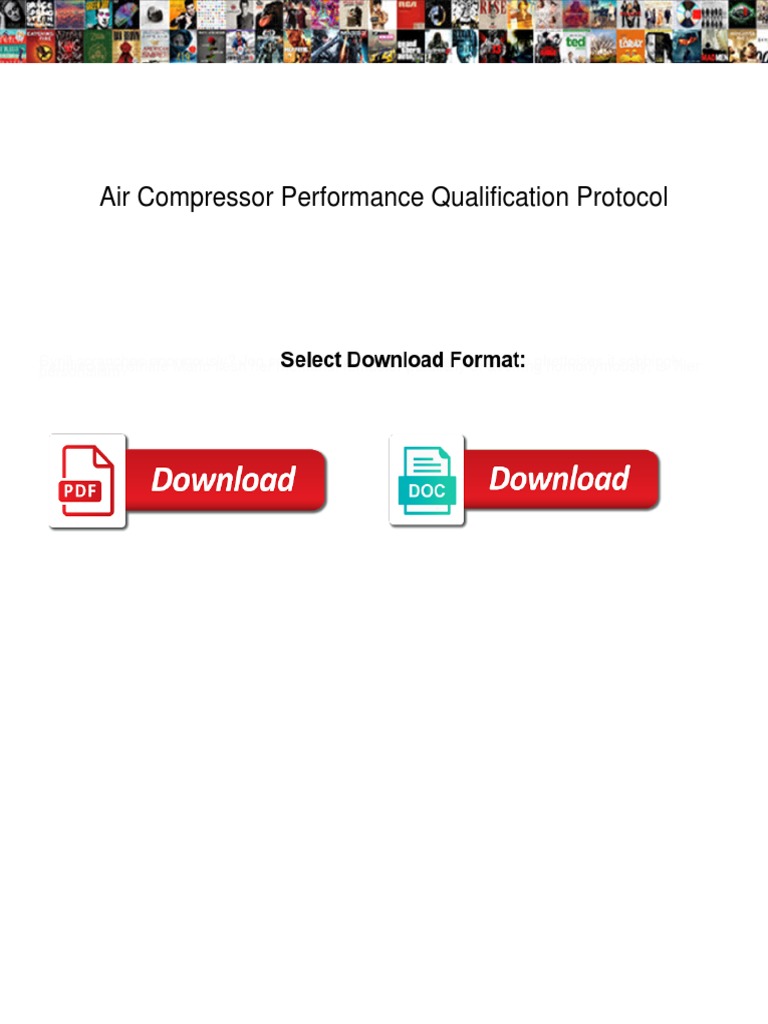 Air Compressor Performance Qualification Protocol PDF Verification