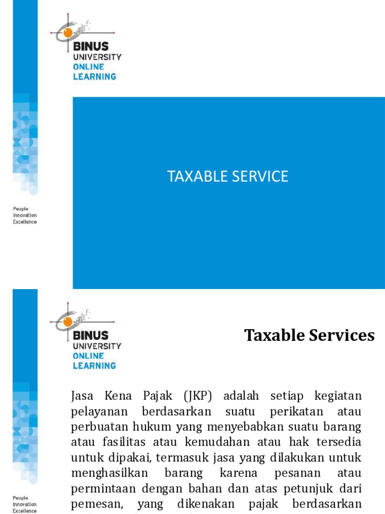 PPT+4+ +Taxable+Service+ (Jasa+Kena+Pajak) | PDF | Ilmu Sosial | Hukum