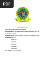 Determination Discharge and Mean Velocity