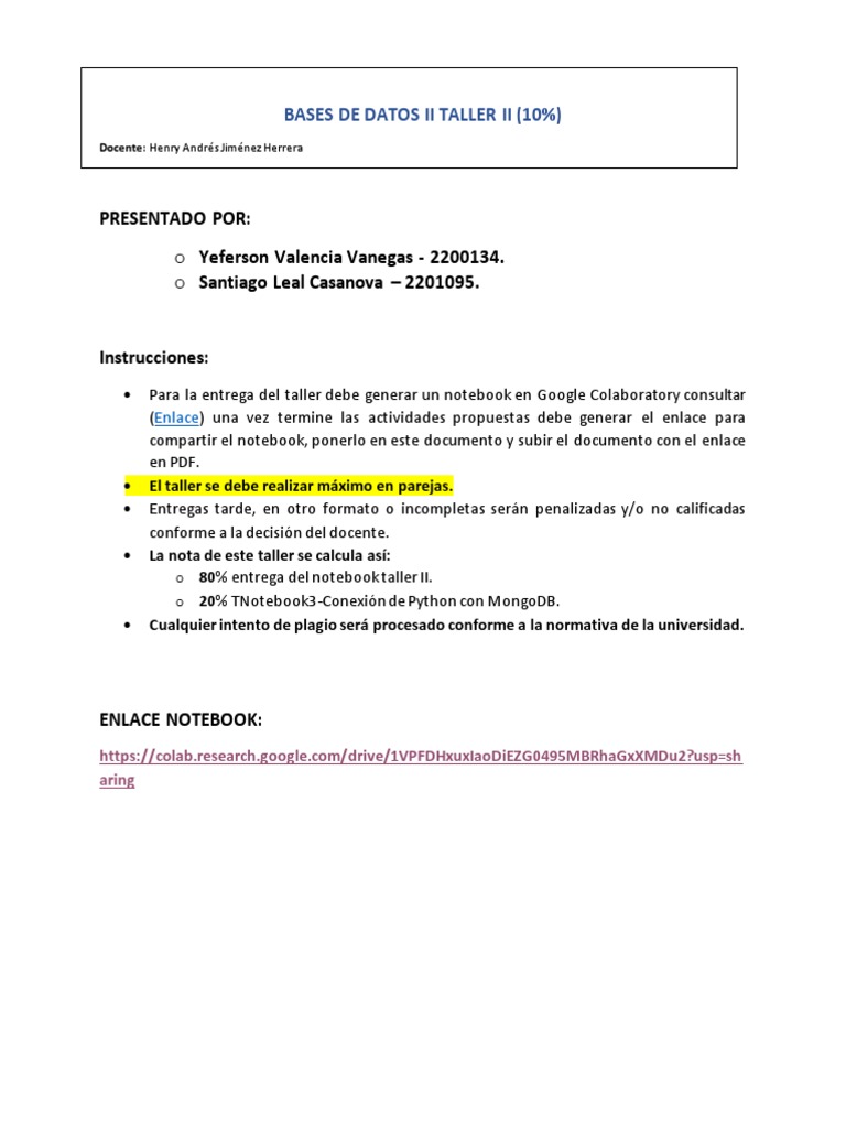Taller de MongoDB en Python: Biblioteca | PDF | Bases de datos | Mongo Db