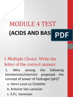 Module 4 Test Acids and Bases