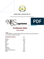 Fertilizante foliar NPK 12-46-4