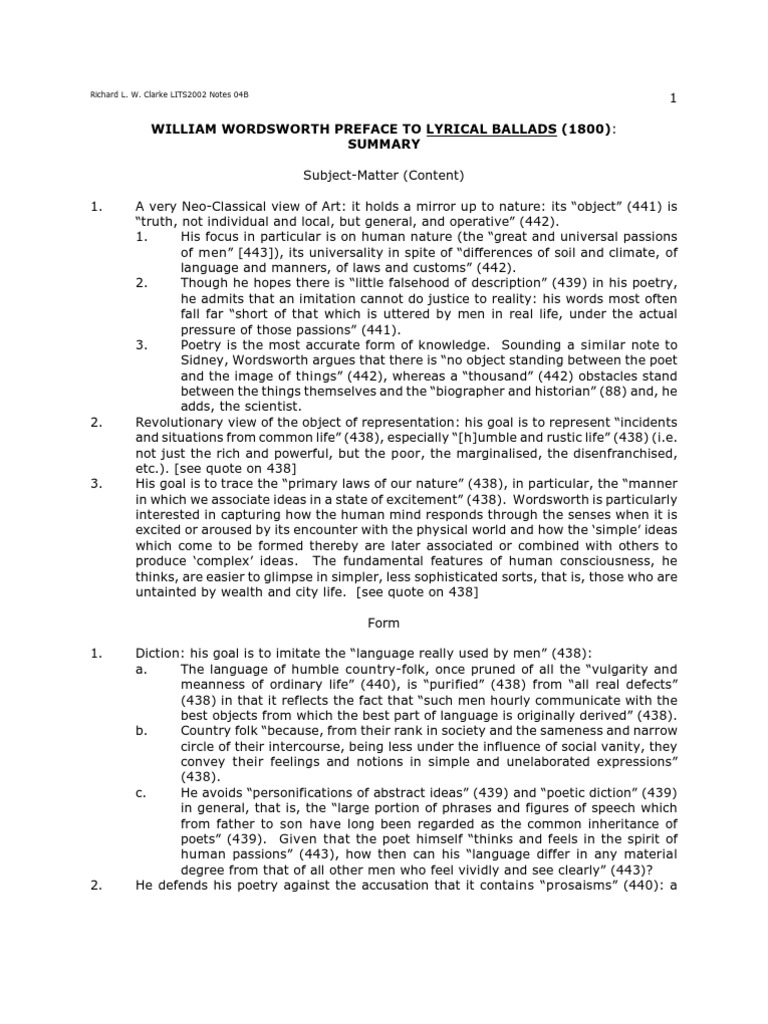 Assignment on preface to lyrical ballads picture