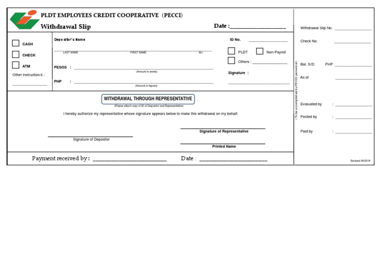 Withdrawal Form | PDF | Services (Economics) | Business
