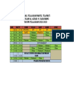 JADWAL PELAJARAN MAPEL TILAWATI Word