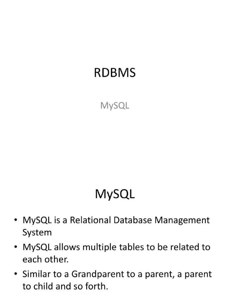 RDBMS | PDF