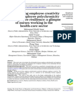 Investigating Employee Creativity Through Employee Polychronicity and Employee Resilience: A Glimpse of Nurses Working in The Health-Care Sector