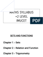 2 Maths Syllabus Sets, Functions, Trigonometry, Algebra, Geometry, Calculus