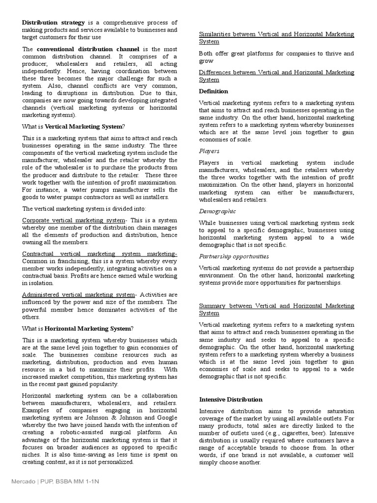 Distribution Strategies | PDF | Marketing | Retail