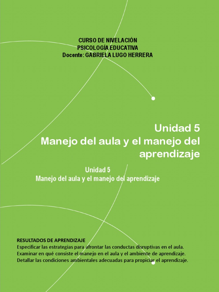 Estrategias para Manejo del Aula | PDF | Salón de clases | Aprendizaje