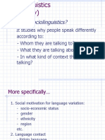 Socio Linguistics