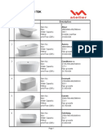 Price List Acrylic Bathtub (Atelier) 2022