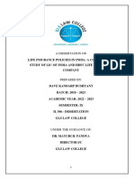 Comparative Study of Life Insurance Policies of LIC and HDFC Life