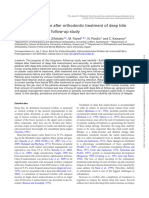 Stability and Relapse After Orthodontic Treatment of Deep Bite Cases-A Long-Term Follow-Up Study