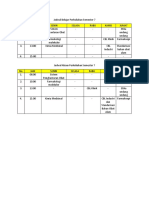 Jadwal Belajar Perkuliahan Semester 7