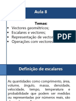 Representação e operações com vectores geométricos