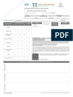 Sistema Educativo Nacional Boleta de Evaluación