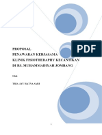 PROPOSAL PENAWARAN KERJASAMA KLINIK FISIOTHERAPHY KECANTIKAN DI RS. MUHAMMADIYAH JOMBANG - PDF