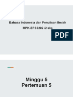 Bahasa Indonesia dan Penulisan Ilmiah