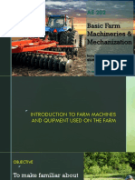 BASIC FARM MACHINERIES MECHANIZATION Lesson3
