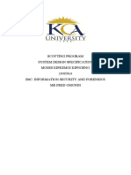 Scouting Program System Design Specification Moses Kipkemoi Kipngeno 19/05914 Bsc. Information Security and Forensics MR Fred Omondi