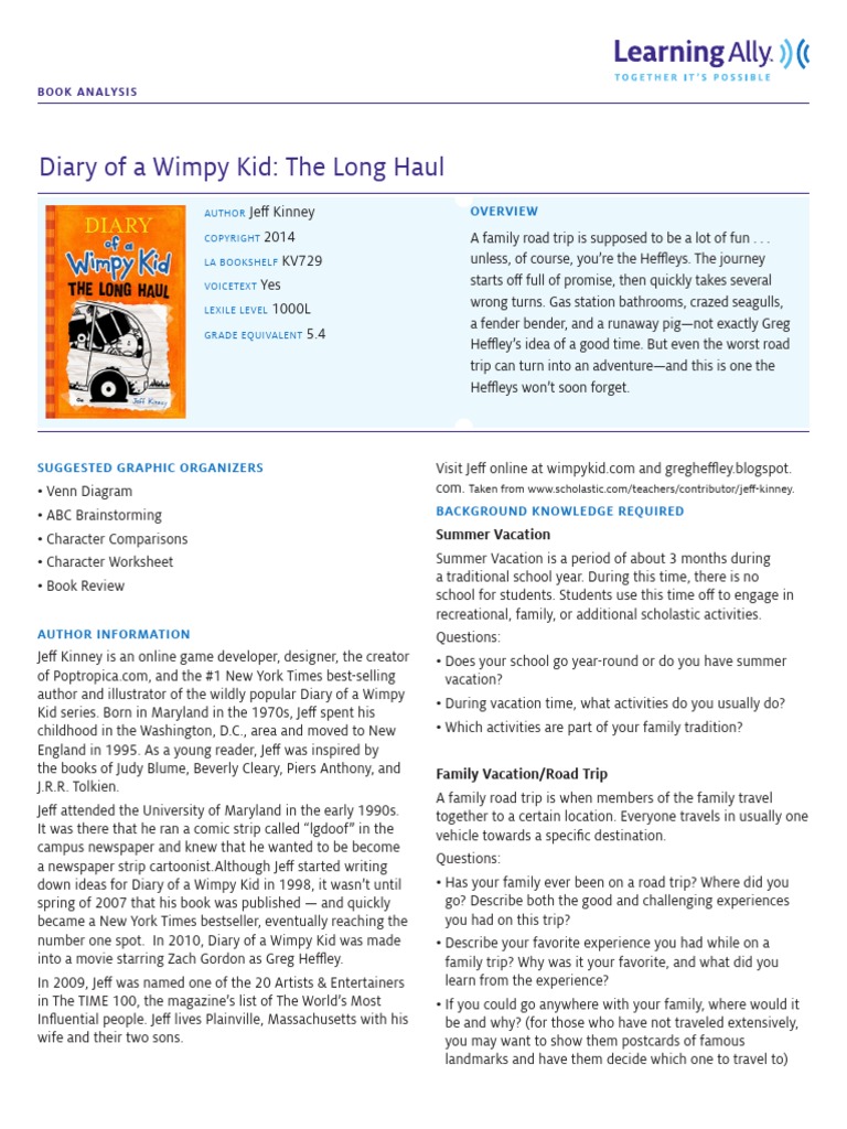 Diary of a wimpy kid the long haul learning ally pdf