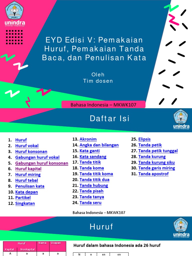 Panduan Pemakaian Tanda Baca EYD | PDF