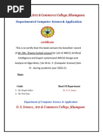 AI and DAA Practical Record