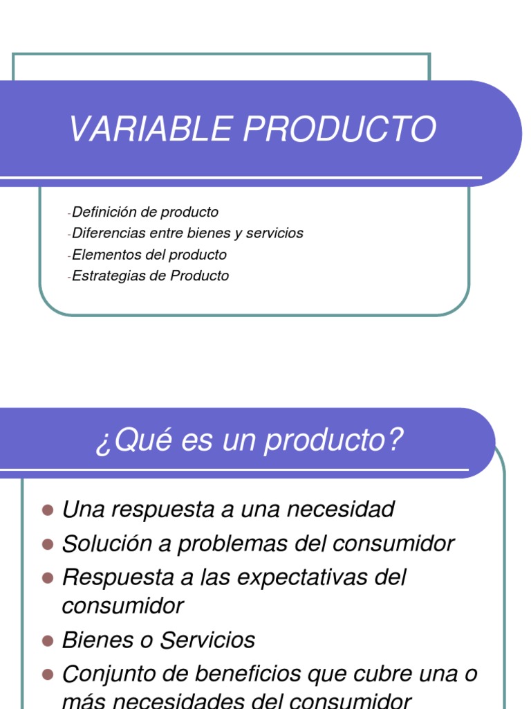 Variables y Estrategias del Producto | PDF | Negocios | Tecnología