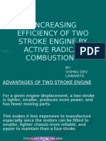Increasing Efficiency of Two Stroke Engine by Active Radical Combustion