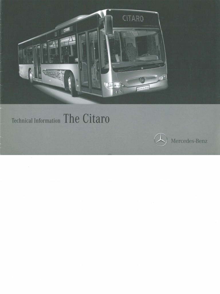 Technical Information. The Citaro | PDF | Brake | Anti Lock Braking System