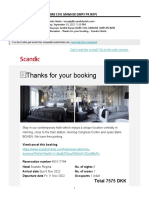 Hotel Reservation Confirmation - Scandic