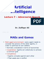 Lecture 7 - Adversarial Search: Dr. Zulfiqar Ali