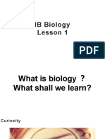 IB Biology Lesson1 Cell
