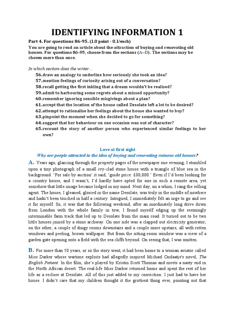 Identifying Information 1 | PDF