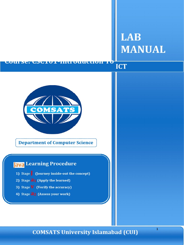 Csc101 Ict Lab Manual v2.0 PDF Microsoft Word Microsoft Power Point