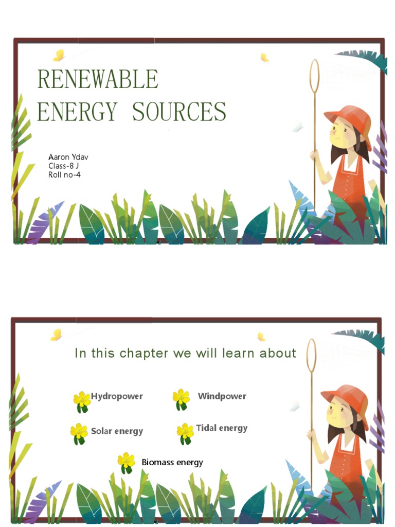 Overview of Renewable Energy Sources | PDF | Hydroelectricity | Sun