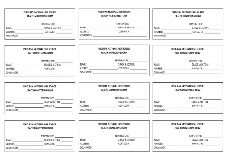 Contact Tracing Form | PDF