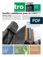 Journal METRO Edition BRUXELLES Du 07 Novembre 2022