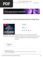 An Overview of Various AI-Powered Text-to-Image Tools