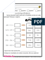 Matemática Adição Subtração Multiplicação Algoritmos Ordem Crescente 3º Ano