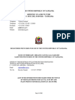 Registered Pesticides For Use in The United Republic of Tanzania 2020